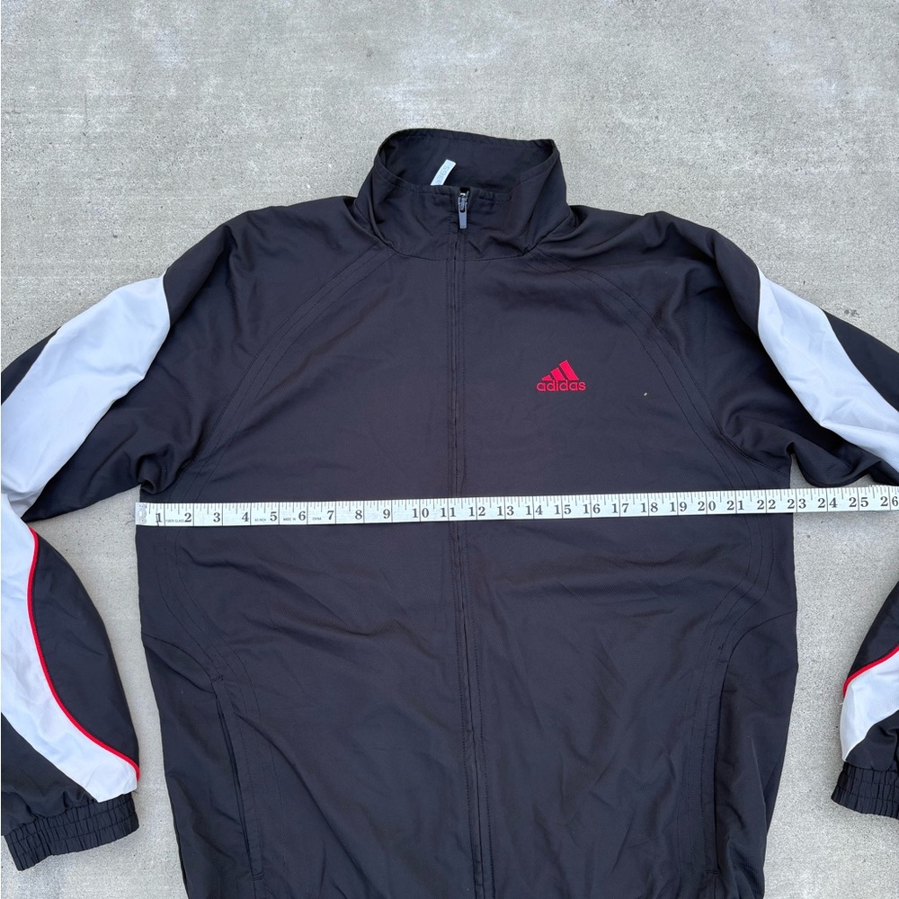 Adidas Men's Black Jacket with Red Accents - Picture 5 of 9